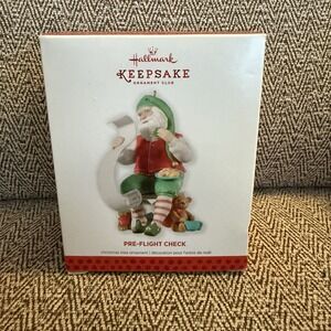 Hallmark‎ Keepsake 2013 Ornament Santa PRE-FLIGHT CHECK Member Exclusive
